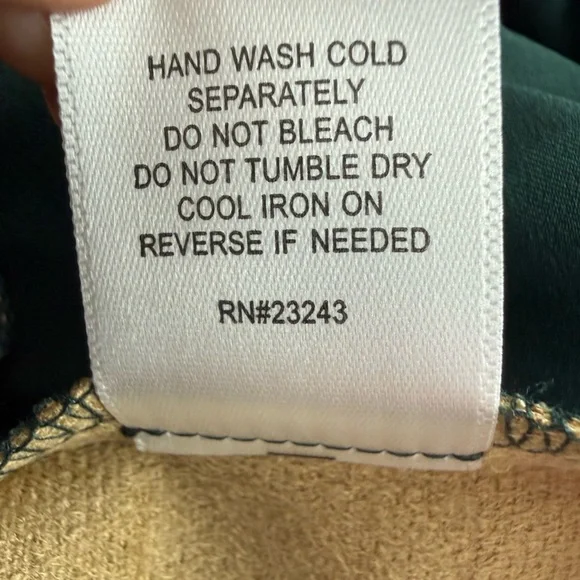 NY & Company Faux Leather High Waist Belted Straight Leg Dark Green Pants SZ 16 - Picture 9 of 9